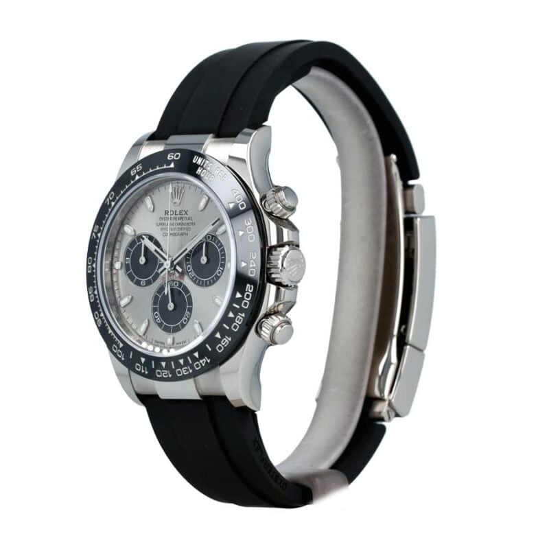 Home rolex cosmograph daytona white gold steel dial 116519ln 1