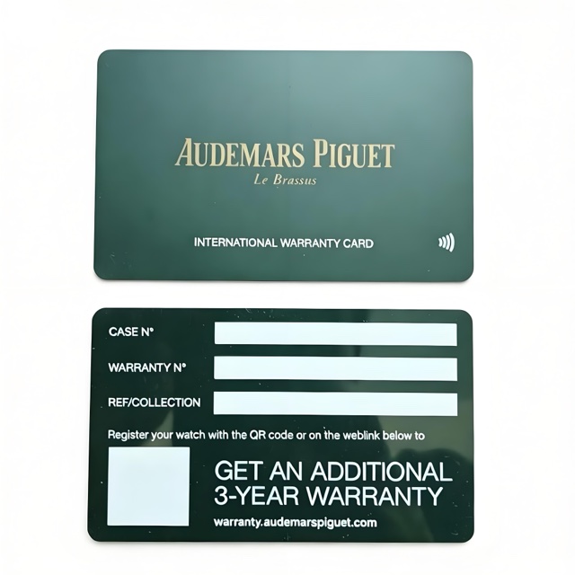 1:1 Warranty card