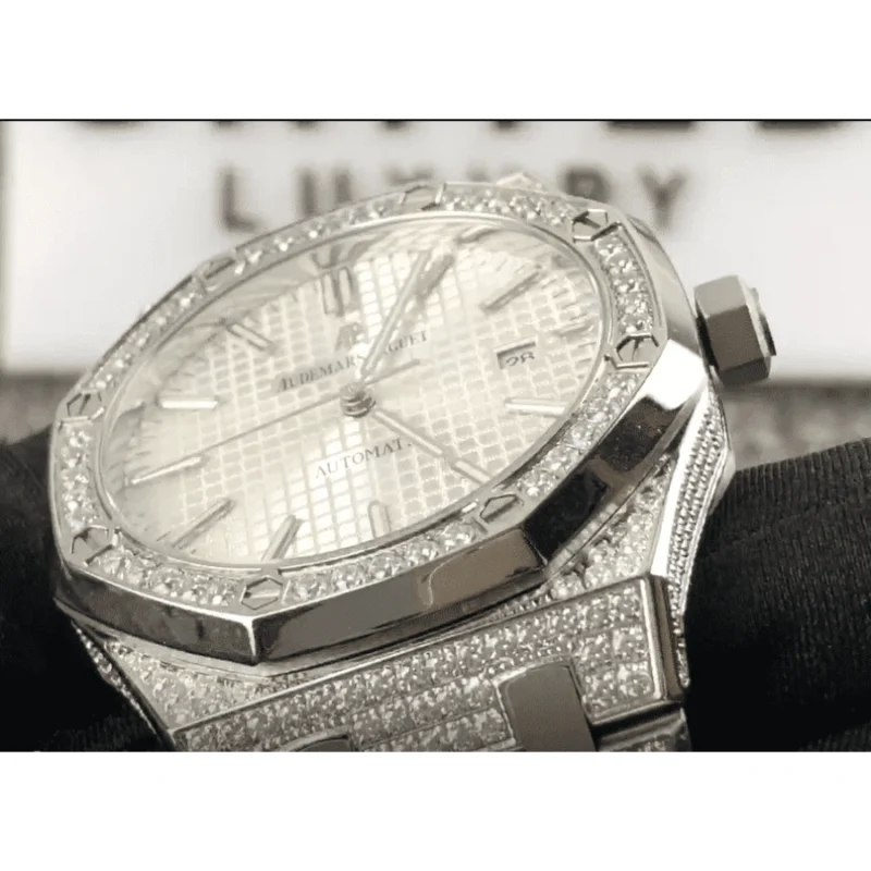 Audemars Piguet Royal Oak 15400 “Iced Out” Super Clone Perfect Clone Quality