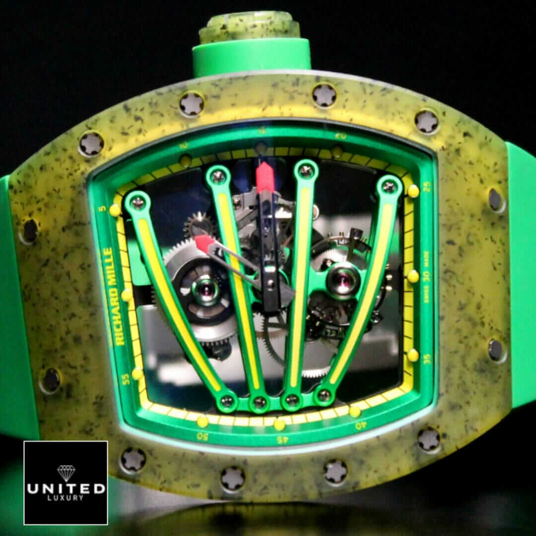 Richard Mille RM 59-01 "Yohan Blake" First-Class Clone Yeni Proje 3 11 Richard Mille Green Bezel Replica close view
