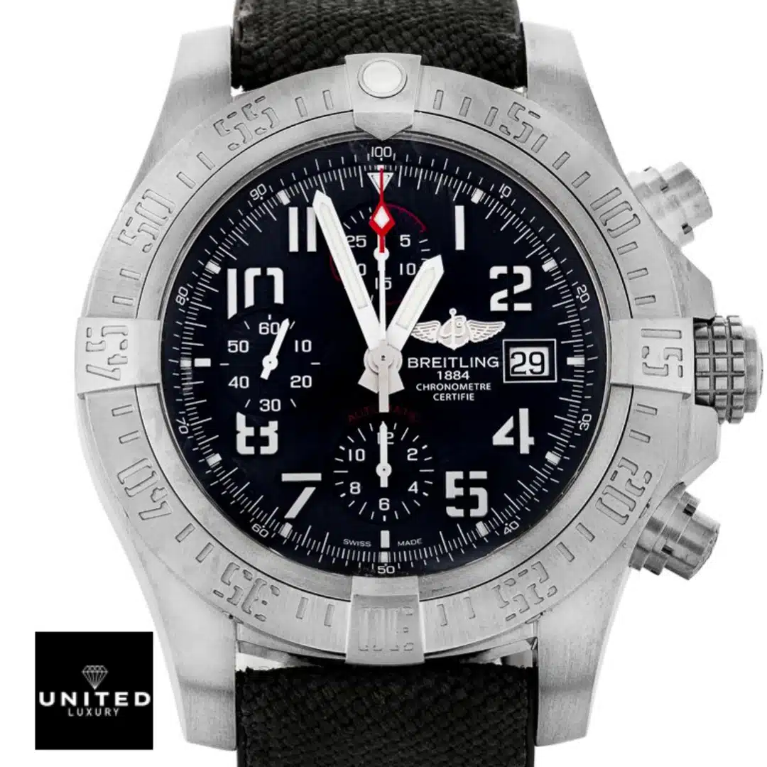 Breitling Super Avenger II A13371 "Black Dial" Exclusive Clone 1:1 Yeni Proje 36 Breitling Super Avenger II A1337111/BC29-442X Black Dial Replica