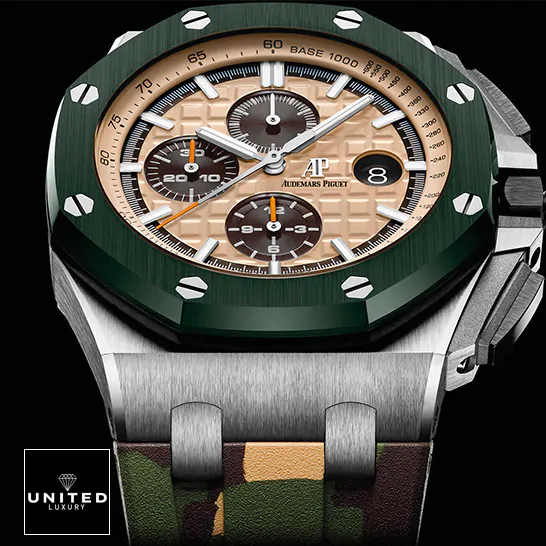 Audemars Piguet Royal Oak Chronograph 26331ST "Silver-Toned Dial" Perfect Duplicate 1:1 ap leather strap Audemars Piguet Royal Oak Chronograph 26331ST "Silver-Toned Dial" Perfect Duplicate 1:1 ap leather strap