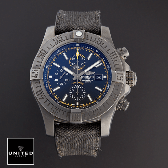 Breitling Super Avenger II M133711A/BF30 "Black Steel" Luxury Clone Quality breitling super avenger M133711ABF30 replica front Breitling Super Avenger M133711ABF30 Black Dial Replica front view