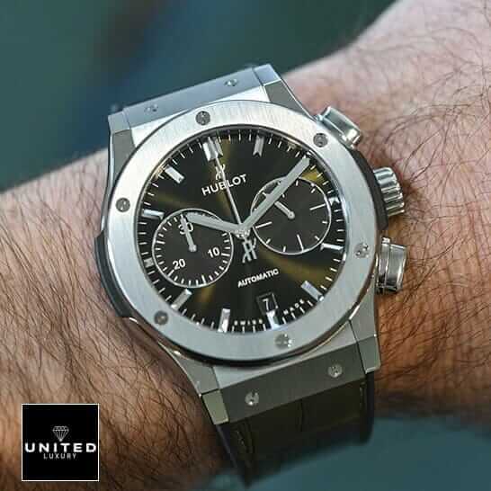 Hublot Big Bang Unico 441.OX.1180.LR "King Gold Leather Strap" Pro Clone 1:1 hublot leather strap replica 3 Hublot Classic Fusion Black Dial Steel Bezel Replica on the man wrist