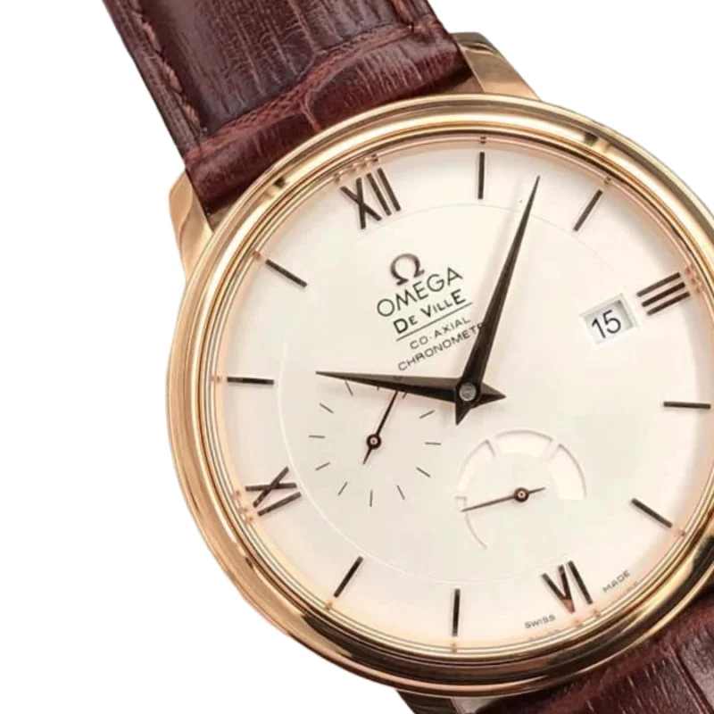 Omega De Ville Brown Leather Strap 424.53.40.21.02.001 Top Replica 1:1