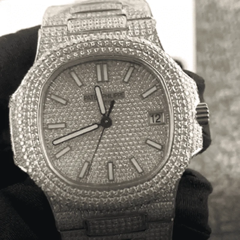 Patek Philippe Nautilus “Iced Out” 5719/10G Authentic Copy 1:1