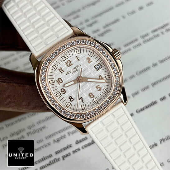 Patek Philippe Aquanaut Luce 5268/200R-012 "Diamond Bezel" First-Class Replica patek philippe aquanaut luce Patek Philippe Aquanaut Luce Diamond Bezel Replica white rubber bracelet