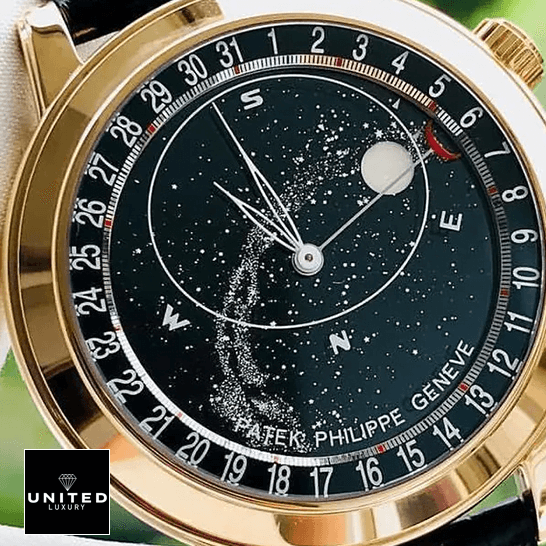 Patek Philippe Grand Complications 6102R-001 "Celestial" Premium Clone Edition Patek Philippe 6120_001 Celestial Rose Gold Black Dial Replica front view