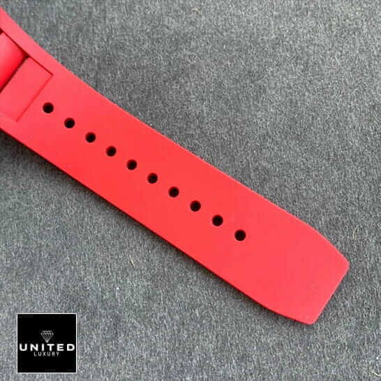 Richard Mille RM 35-02 "Red Carbon" Premium Copy 1:1 rm3502 red carbon replica 6 Richard Mille Red Rubber Bracelet Replica