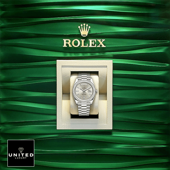 Rolex Day-Date 228349RBR "Sundust Dial" True Replica 1:1 Rolex Diamonds 228349RBR Replica in the Rolex Box