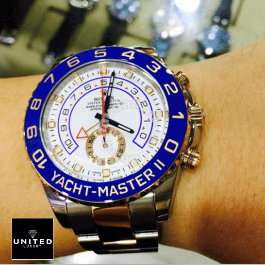 Rolex Yacht-Master II 116621-0002 Two-Tone Timepiece Ultra Precision Replica rolex yacht master 116681 ii man left rolex_yacht-master_116681_ii_man_left